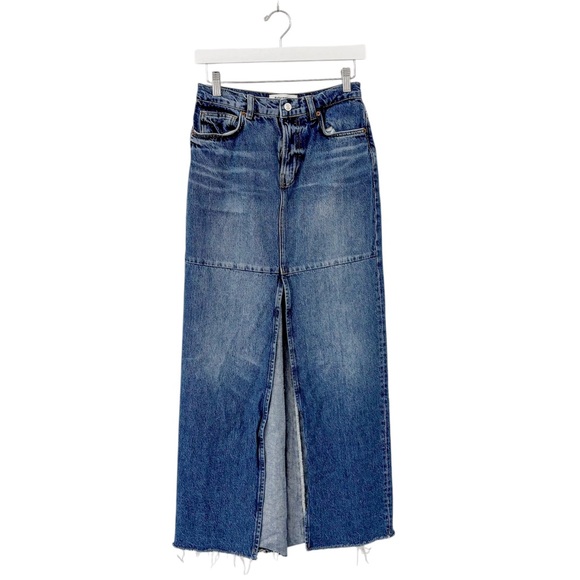 Reformation Tazz Maxi Denim Skirt Hemlock - Picture 1 of 7